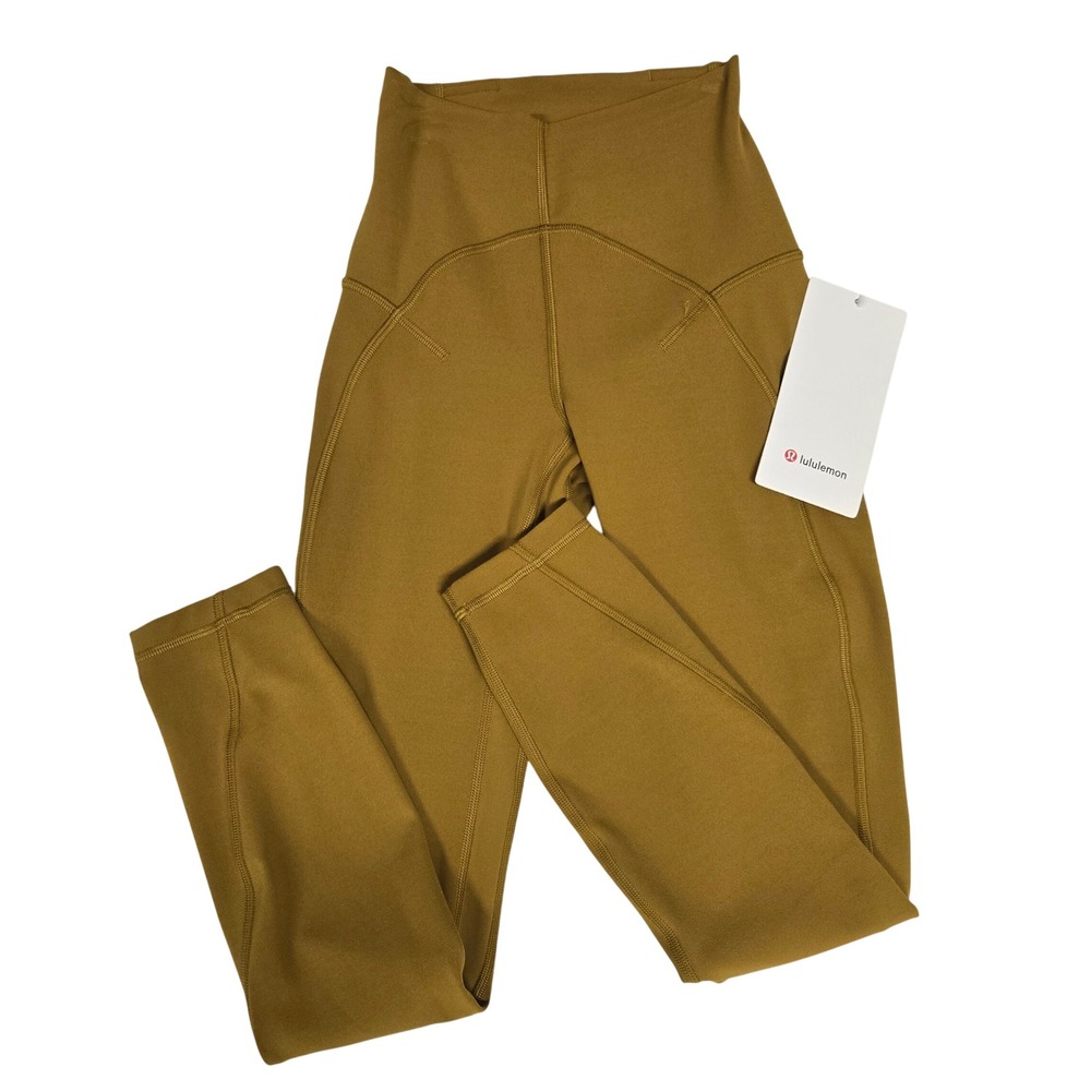Lululemon Unlimit HR Tight 25" Gold Spice Nulu Leggings Size 0 NWT